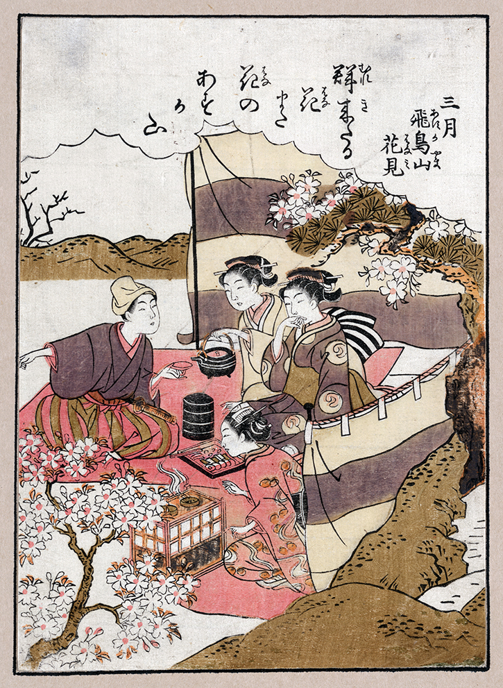 Kitao Shigemasa | Third Lunar Month, Blossom Viewing at Asuka Hill